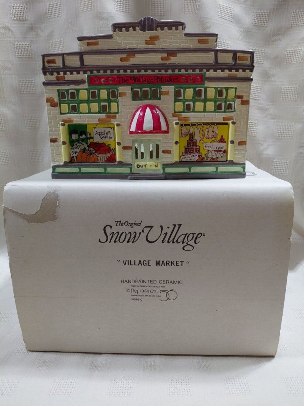 Dept 56 "Village Market" #5044-0 Original Snow Village Handpainted Ceramic 1989